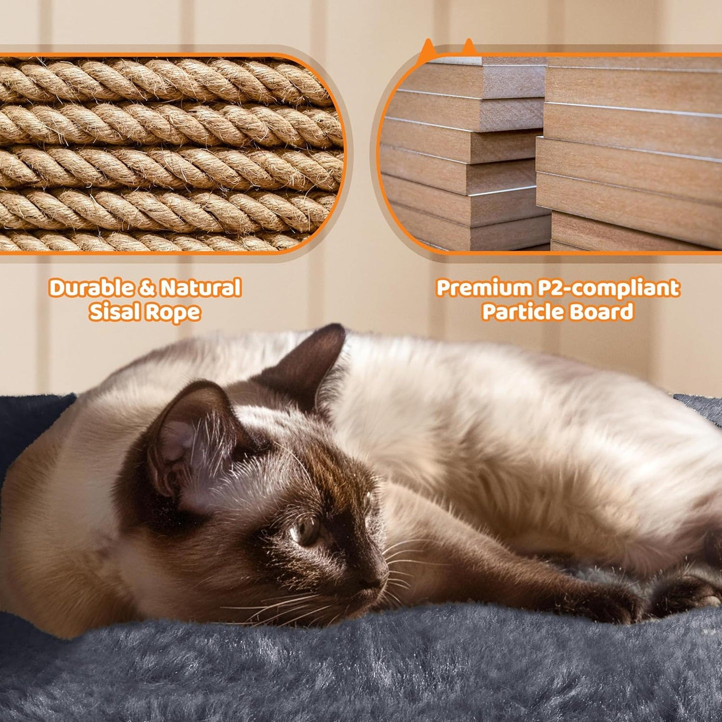 68.5In Cat Tree Multi-Level Cat Tower with Large Condo＆Cozy Perches Stable Pet Play House W/Sisal-Covered Scratching Posts＆Board for Indoor Cats, Dark Gray