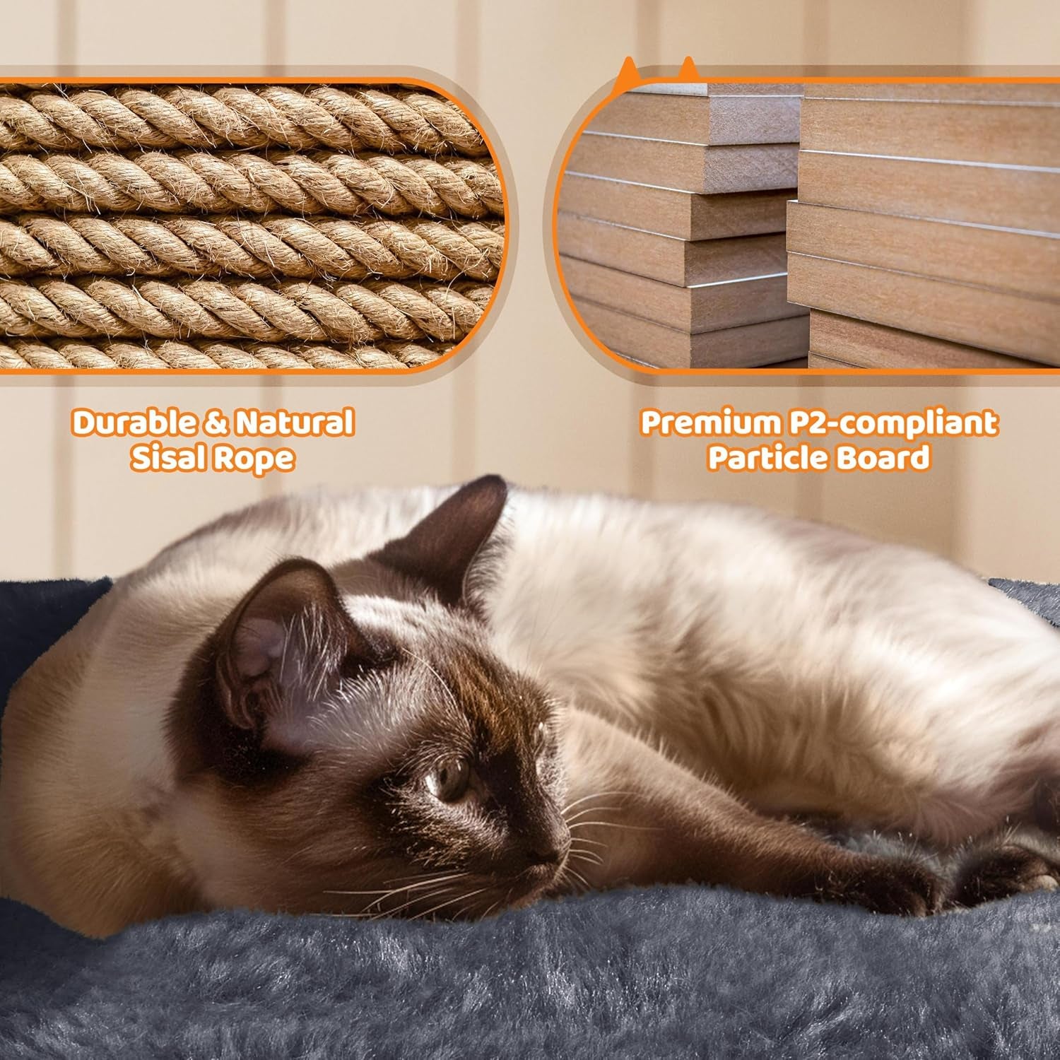 68.5In Cat Tree Multi-Level Cat Tower with Large Condo＆Cozy Perches Stable Pet Play House W/Sisal-Covered Scratching Posts＆Board for Indoor Cats, Dark Gray