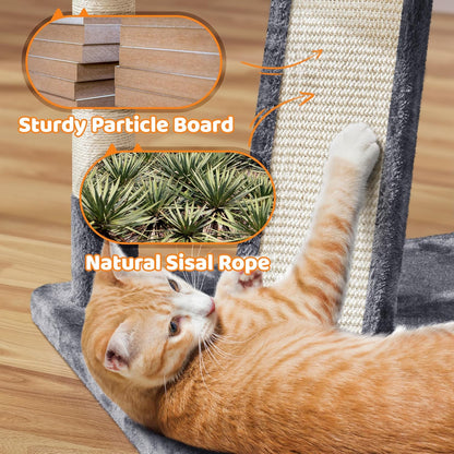 68.5In Cat Tree Multi-Level Cat Tower with Large Condo＆Cozy Perches Stable Pet Play House W/Sisal-Covered Scratching Posts＆Board for Indoor Cats, Dark Gray
